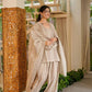 Aayaa Designer Cotton Silk Farshi Salwar Set - Off White