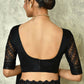 Black Silk Stripe Saree With Blouse Piece - Purvi