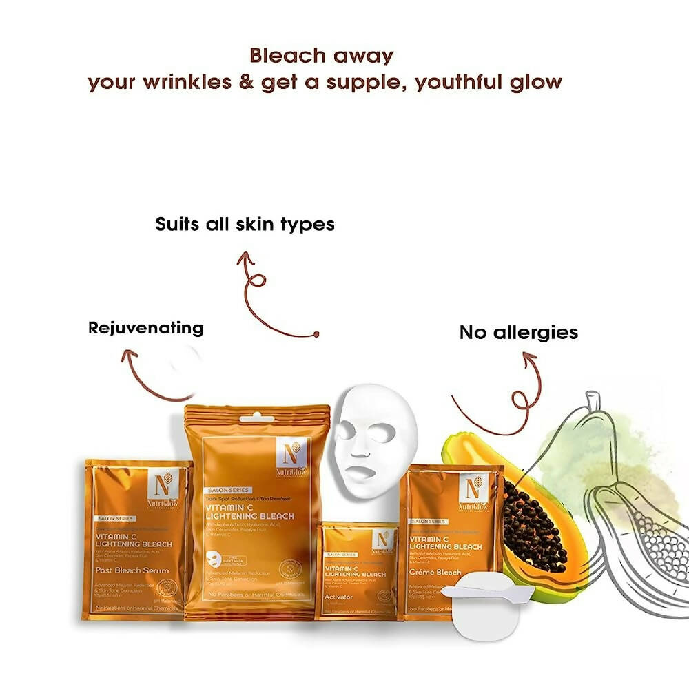 NutriGlow Advanced Organics Vitamin C Bleach (6 in 1) - Swadesiicart