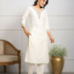 Festive Wear Ethnic White viscose blend Stitched Suit With Dupatta - Tanisha | Swadesiicart