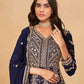 Anaita Navy Blue Faux Georgette Stitched Anarkali Suit with Heavy Embroidery Work