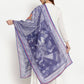 Myshka Women's White Solid Rayon Full Sleeve V Neck Casual Kurta Dupatta Set