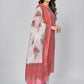 NOZ2TOZ Women's Pink Cotton Kurta & Pant With Dupatta- (3pcs set) - Swadesiicart
