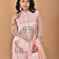 Morchari Women And Hand Embroidery Palazzo Set-Peach - Swadesiicart