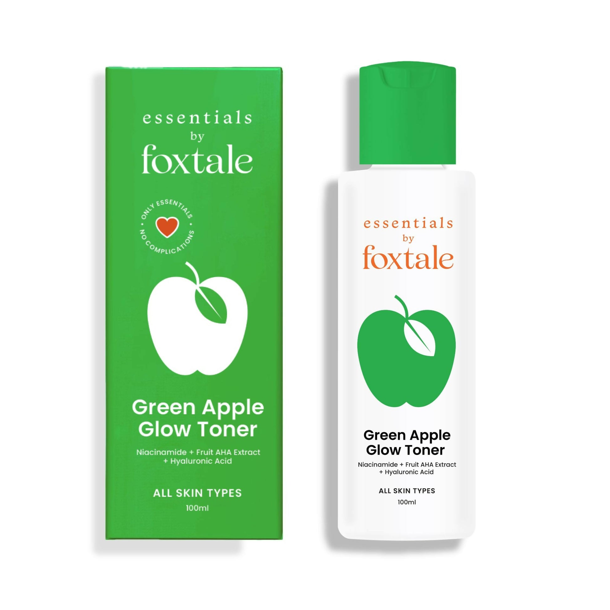 Foxtale Essentials Daily Green Apple Glow Toner with Niacinamide - Swadesiicart