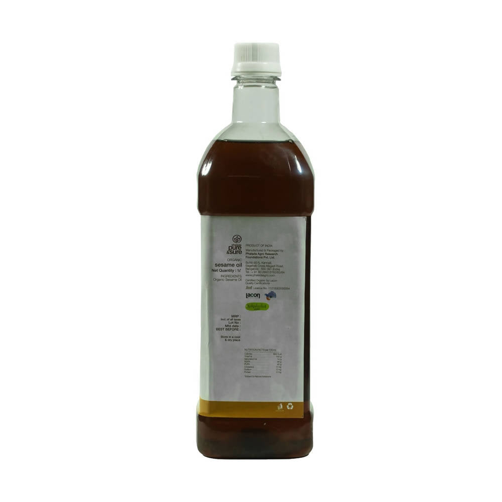 Pure & Sure Organic Cold Pressed Sesame Oil - Swadesiicart