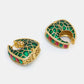 Ruby Raang Gold Polished Kundan Work Multi-Color Loops | Swadesiicart