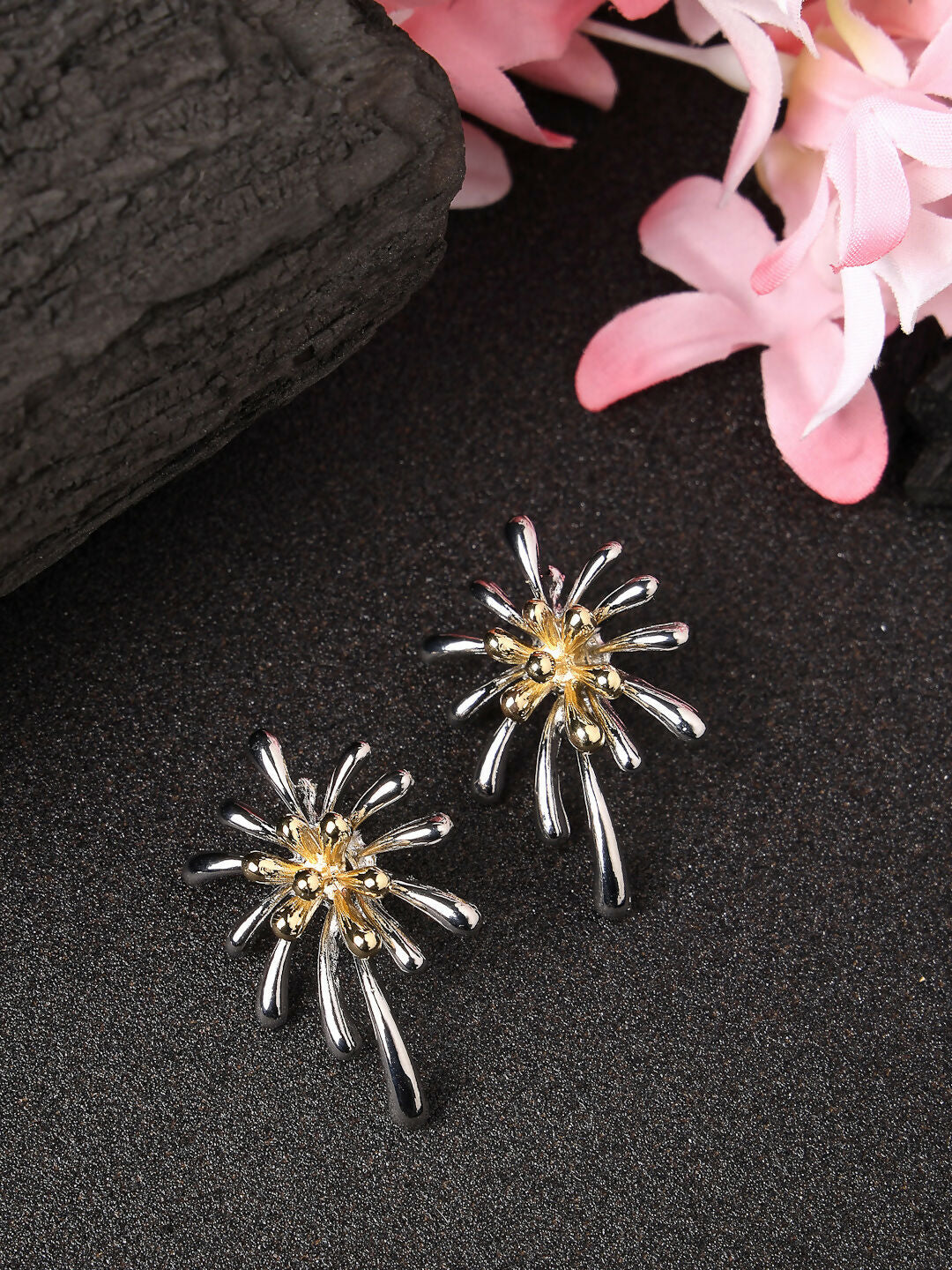 NVR Women Silver-Plated Drop Earrings | Swadesiicart