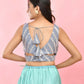 Amodini Designer Studio Heavy Work Grey Pearl Padded Blouse
