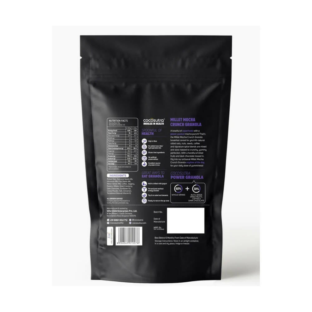 Cocosutra Millet Mocha Crunch Breakfast Granola - Swadesiicart