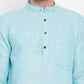 Even Apparels Blue Rayon Men's Kurta With Band Collar | Swadesiicart
