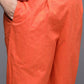 Ahalyaa Women's Traditional wear Kurta Set - Orange | Swadesiicart