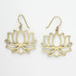 NVR Women Lotus Shaped Gold-Polished Earrings - Swadesiicart