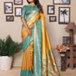 Aastha Fashion Yellow Tissue Silk Weaving Saree