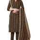 Brown Cotton Jacquard Woven Unstitched Dress Material - Tanvi