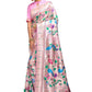 Vishnu Weaves Women's Baby Pink Paithani Silk Minakari Zari Woven Saree with Unstitched Blouse - Swadesiicart