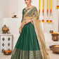 DEIANA'S Beautiful Jackquard Weaving Lehengha Choli - Green | Swadesiicart