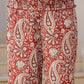 Janasya Dark Cotton Paisley A-Line Top & Bottom Set | Swadesiicart