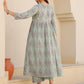 Janasya Light Cotton Floral A-Line Top & Bottom Set | Swadesiicart