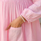 Janasya Light Dobby Cotton Self Design A-Line Kurta Set | Swadesiicart