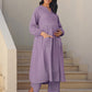 Janasya Light Dobby Cotton Self Design A-Line Kurta Set | Swadesiicart