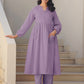 Janasya Light Dobby Cotton Self Design A-Line Kurta Set | Swadesiicart