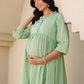 Janasya Light Dobby Cotton Self Design A-Line Kurta Set | Swadesiicart