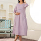 Janasya Light Cotton Floral A-Line Dress | Swadesiicart