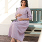 Janasya Light Cotton Floral A-Line Dress | Swadesiicart