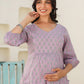 Janasya Light Cotton Floral A-Line Dress | Swadesiicart