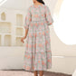 Janasya Light Cotton Floral A-Line Dress | Swadesiicart