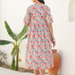 Janasya Bright Cotton Floral Fit & Flare Dress | Swadesiicart