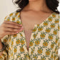 Janasya Light Cotton Floral A-Line Dress | Swadesiicart