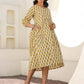 Janasya Light Cotton Floral A-Line Dress | Swadesiicart