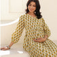 Janasya Light Cotton Floral A-Line Dress | Swadesiicart