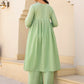 Janasya Light Dobby Cotton Yoke Embroidery A-Line Kurta Set | Swadesiicart