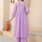 Janasya Bright Dobby Cotton Yoke Embroidery A-Line Kurta Set | Swadesiicart