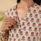 Janasya Light Cotton Floral A-Line Kurta Set | Swadesiicart