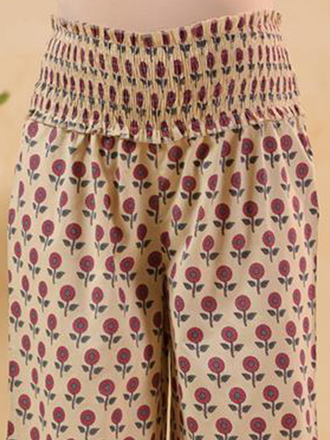 Janasya Light Cotton Floral A-Line Kurta Set | Swadesiicart