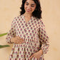 Janasya Light Cotton Floral A-Line Kurta Set | Swadesiicart