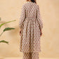 Janasya Light Cotton Floral A-Line Kurta Set | Swadesiicart