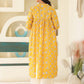 Janasya Bright Cotton Floral Gathered Kurta | Swadesiicart