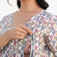 Janasya Light Cotton Geometric A-Line Tunic | Swadesiicart