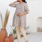 Janasya Light Cotton Geometric A-Line Tunic | Swadesiicart