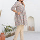 Janasya Light Cotton Geometric A-Line Tunic | Swadesiicart
