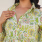 Janasya Bright Cotton Floral Tiered Tunic | Swadesiicart