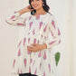 Janasya Light Cotton Ethnic Motifs A-Line Tunic | Swadesiicart