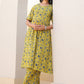 Janasya Bright Cotton Floral A-Line Top & Bottom Set | Swadesiicart