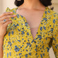 Janasya Bright Cotton Floral A-Line Top & Bottom Set | Swadesiicart
