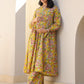 Janasya Bright Cotton Floral A-Line Kurta Set | Swadesiicart